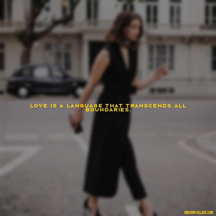 Love is a language that transcends all boundaries. - Quotes By Aphrodite