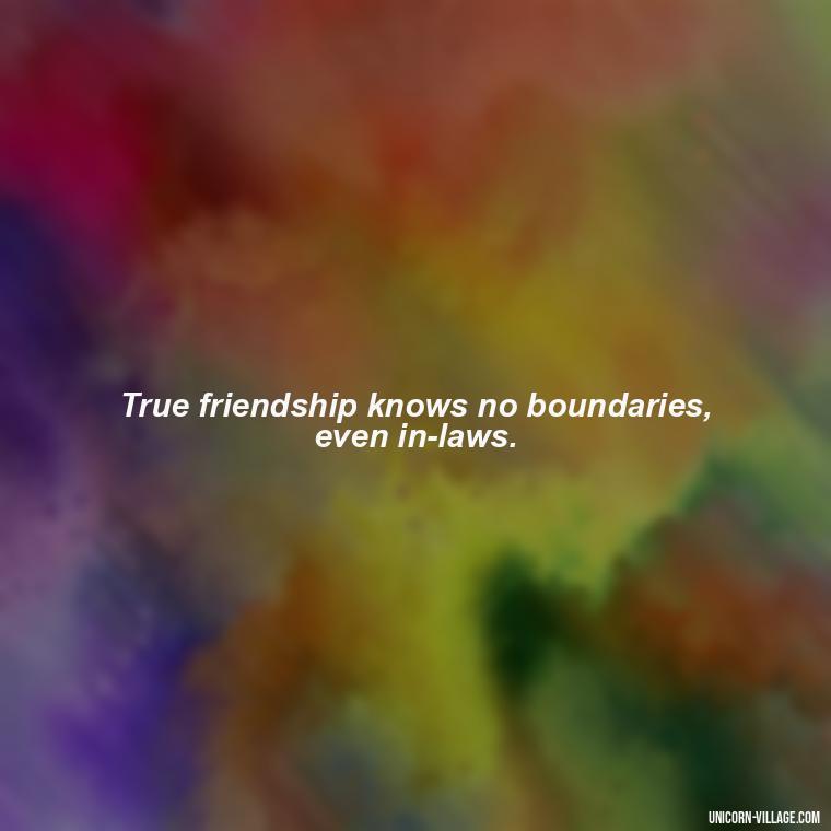 True friendship knows no boundaries, even in-laws. - Best Brother In Law Quotes
