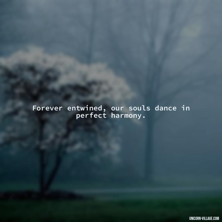 Forever entwined, our souls dance in perfect harmony. - Quotes About Together Forever