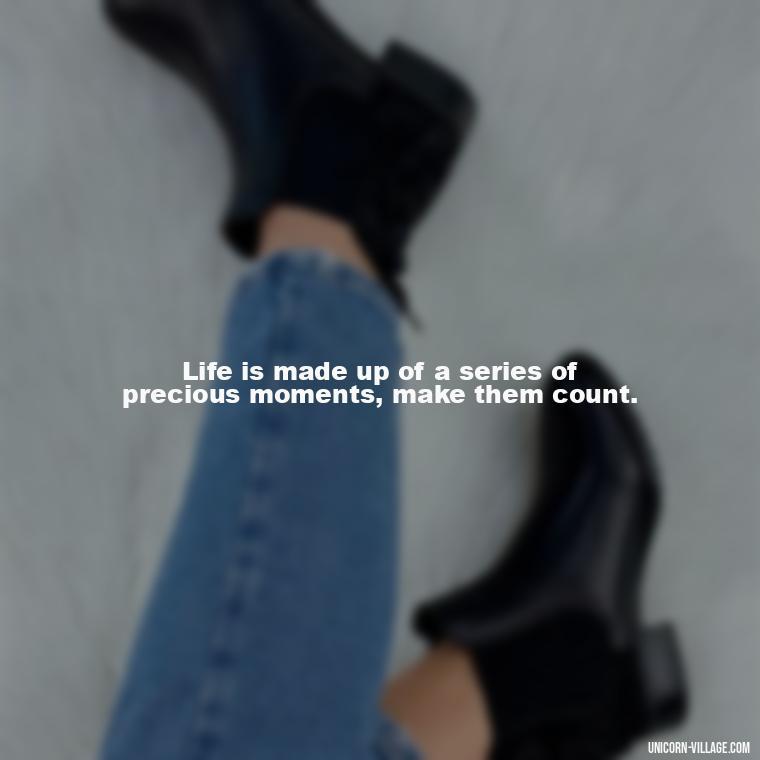 Life is made up of a series of precious moments, make them count. - Precious Moments Quotes