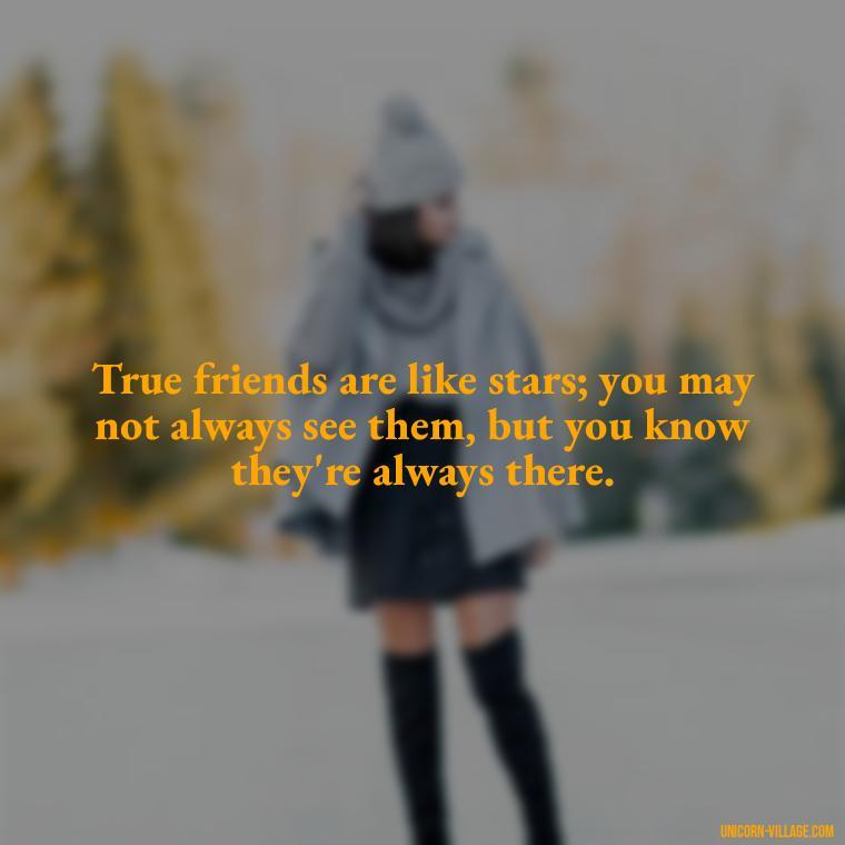 True friends are like stars; you may not always see them, but you know they're always there. - Hate Fake Friends Quotes