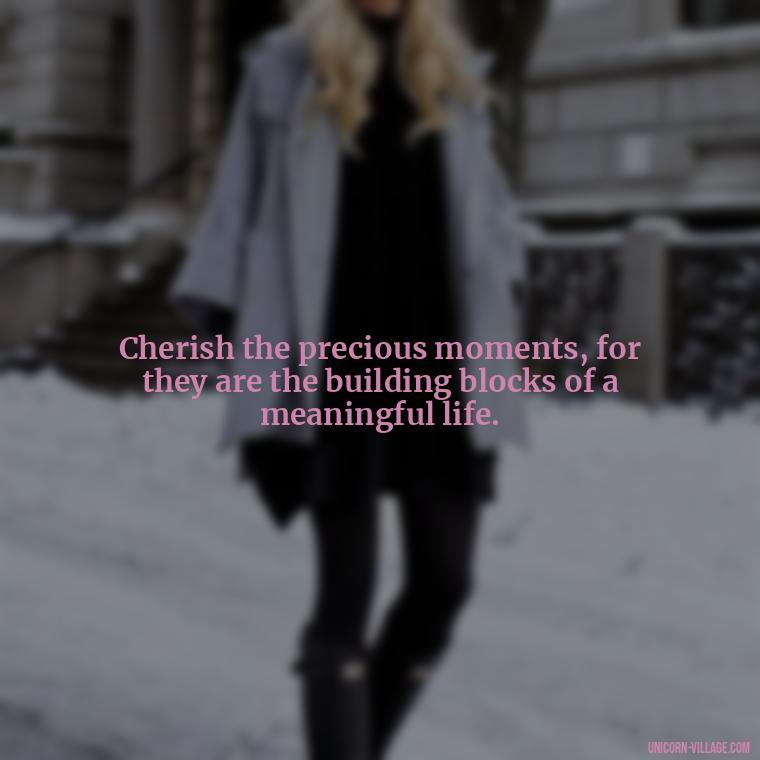 Cherish the precious moments, for they are the building blocks of a meaningful life. - Precious Moments Quotes